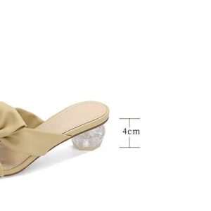 Crystal Bow Mule Heels