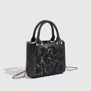 Satin Pearl Chain Lady Bag