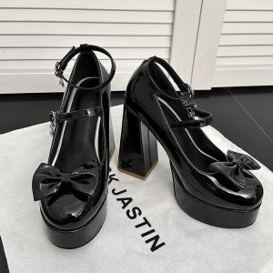 Lolita Bow Mary Jane Heels