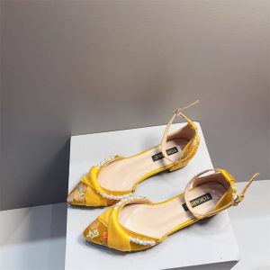 Vintage Oriental Pearl Sandals