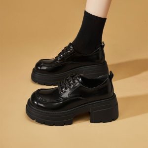 British Slip-On Platform Loafers