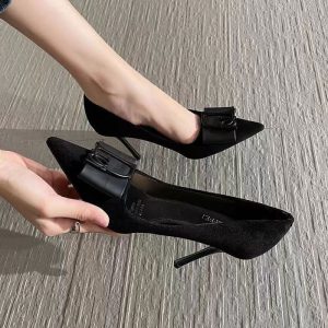 French Black Stiletto Heels