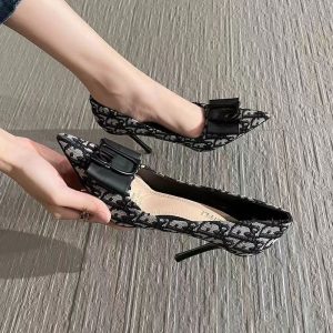French Black Stiletto Heels