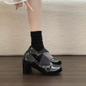 DGDA Polka Bow Mary Jane Heels
