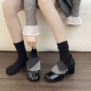 DGDA Polka Bow Mary Jane Heels