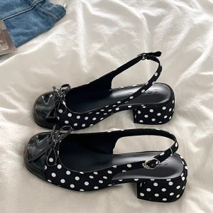 Polka Bow Mary Jane Heels