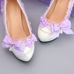 Lavender Pearl Lolita Heels