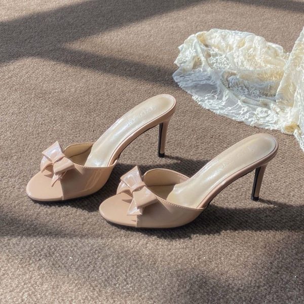 Bow Open-Toe Mule Sandals