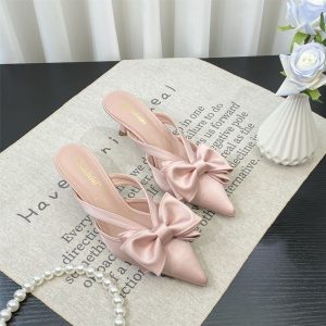 Cut-Out Bow Sandals