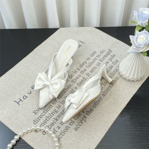 Cut-Out Bow Sandals
