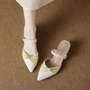 French Pointed Mule Heels