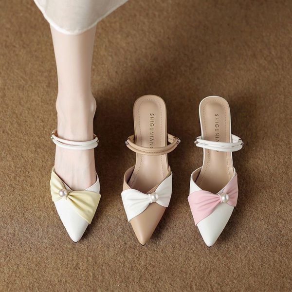 French Pointed Mule Heels