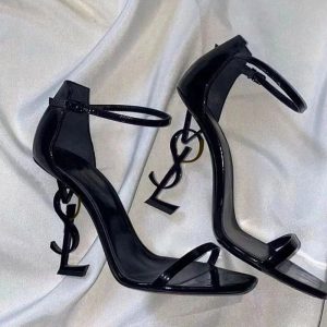 YSL Glossy Strap Heels