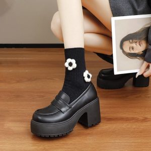 JK Platform Loafer Heels