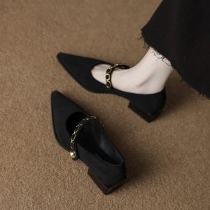 Velour Muse Pumps