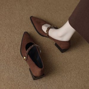 Velour Muse Pumps
