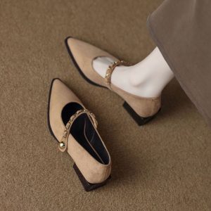 Velour Muse Pumps