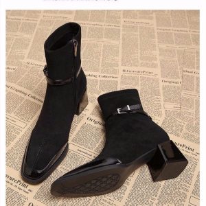 Noir Avenue Ankle Boots
