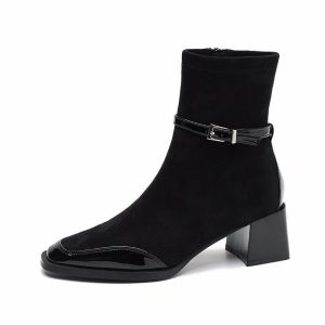 Noir Avenue Ankle Boots