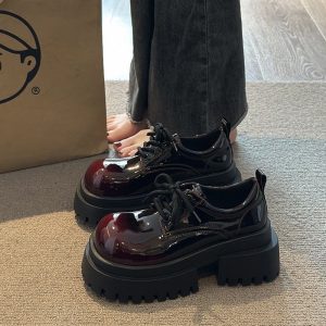 Midnight Patent Platform Mary Janes