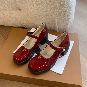 Ebony Pearl Mary Jane Heels