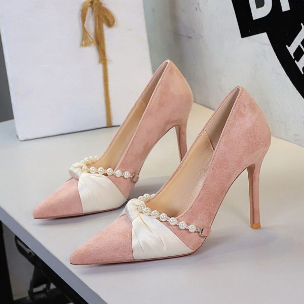 Pearl Bow Stiletto Heels