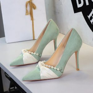 Pearl Bow Stiletto Heels