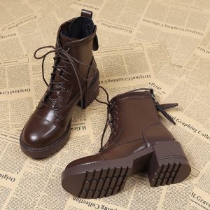 British Brown Ankle Boots