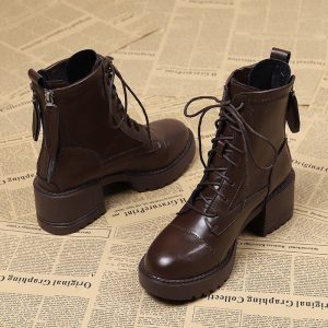 British Brown Ankle Boots