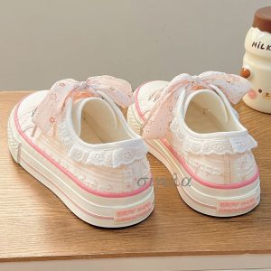 Lace Canvas Platform Sneakers