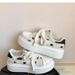 Contrast Canvas Platform Sneakers