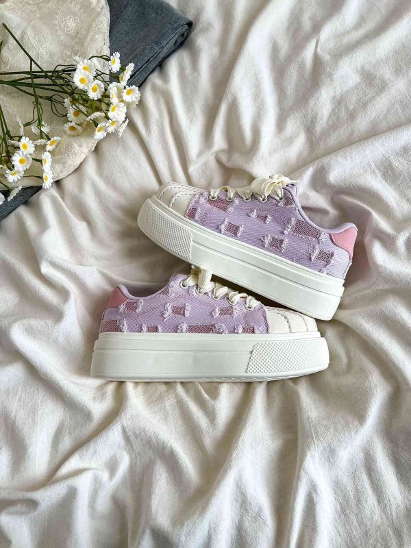 Contrast Canvas Platform Sneakers