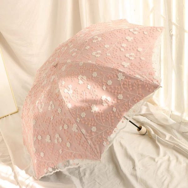 Lace Embroidery Sun Umbrella