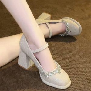 Crystal Mary Jane Heels