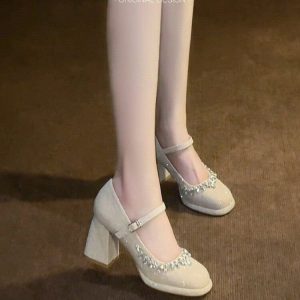 Crystal Mary Jane Heels