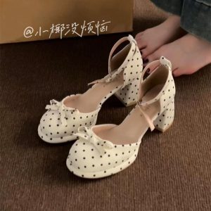 Polka Dot Mary Jane Heels