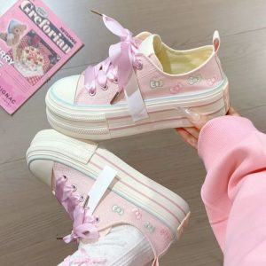 Campus Bow Canvas Sneakers