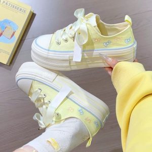 Campus Bow Canvas Sneakers