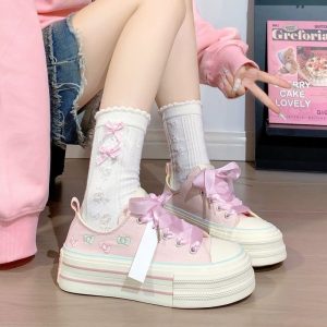 Campus Bow Canvas Sneakers