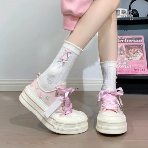 Campus Bow Canvas Sneakers