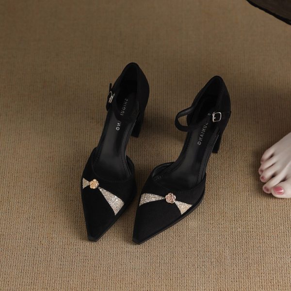 Elegant Pointed Heel Sandals