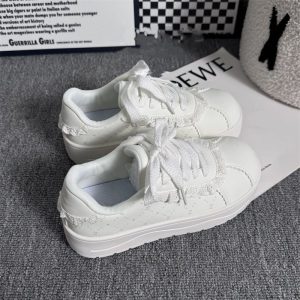 Lace Trim Platform Sneakers