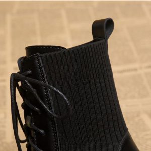 Sock Knit Ankle Boots