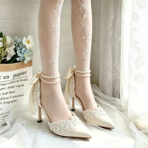 Handmade Lolita Lace Heels