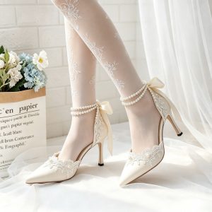 Handmade Lolita Lace Heels