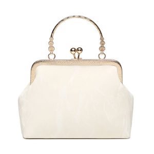 Pearl Handle Kiss Lock Bag