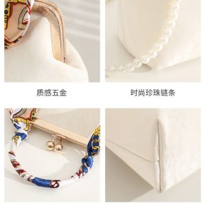 Pearl Handle Kiss Lock Bag
