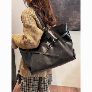 Vintage PU Tote Bag