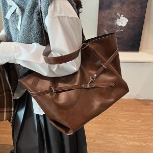 Vintage PU Tote Bag