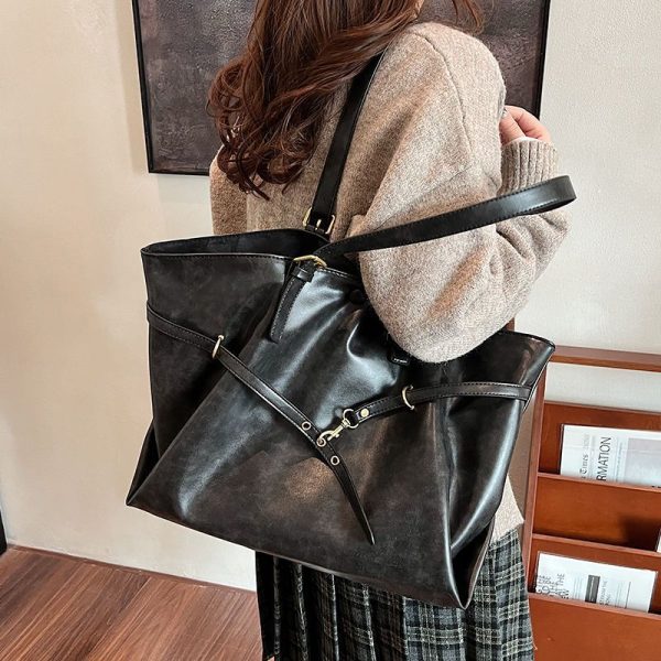 Vintage PU Tote Bag